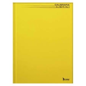 CADERNO CALIGRAFIA BROCHURÃO  48FOLHAS  CAPA DURA LISO