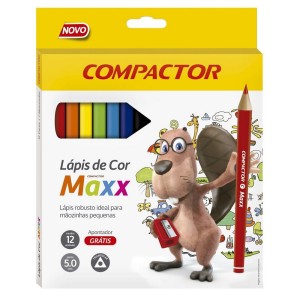 LAPIS DE COR JUMBO MAXX 12 CORES COMPACTOR