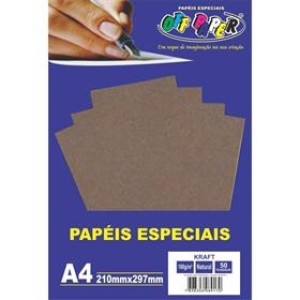 BLOCO PAPEL KRAFT A4 180G COM 50 FOLHAS OFF PAPER