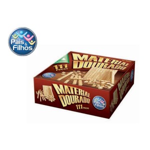 MATERIAL DOURADO 111 PEÇAS MADEIRA PAIS E FILHOS