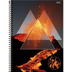 CADERNO UNIVERSITÁRIO 1X1 CAPA DURA 96FOLHAS  4 ELEMENTOS