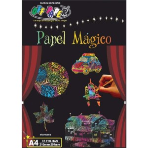 PAPEL MÁGICO C/ BASTÃO A4 5 FOLHAS OFFPAPER