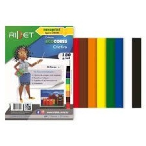 BLOCO CRIATIVO COLORIDO 180G A4 32FLS  8 CORES RIDET