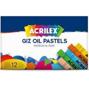GIZ PASTEL OLEOSO COM 12 CORES - ACRILEX