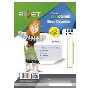 BLOCO DE DESENHO A4 140G 20 FOLHAS – CREME 