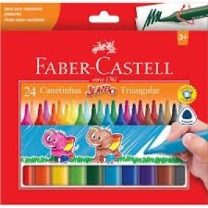 CANETINHA JUMBO 24 CORES FABER CASTELL