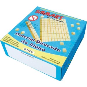 MATERIAL DOURADO DO ALUNO 62 PEÇAS MADEIRA SMMART