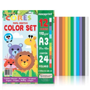 BLOCO COLOR SET CRIATIVO 110G  A4 - ECOCORES