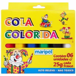 COLA COLORIDA 6 CORES MARIPEL