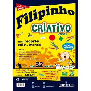 BLOCO PAPEL CRIATIVO CARDS A3 FILIPINHO