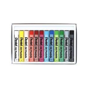 Giz Pastel Oleoso Pentel com 12 Cores - Pentel