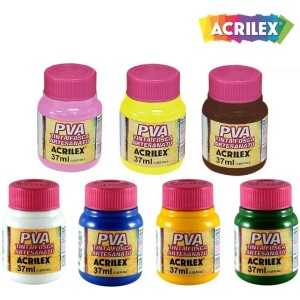 TINTA PVA FOSCA ARTESANATO 37ML  CORES SORTIDAS